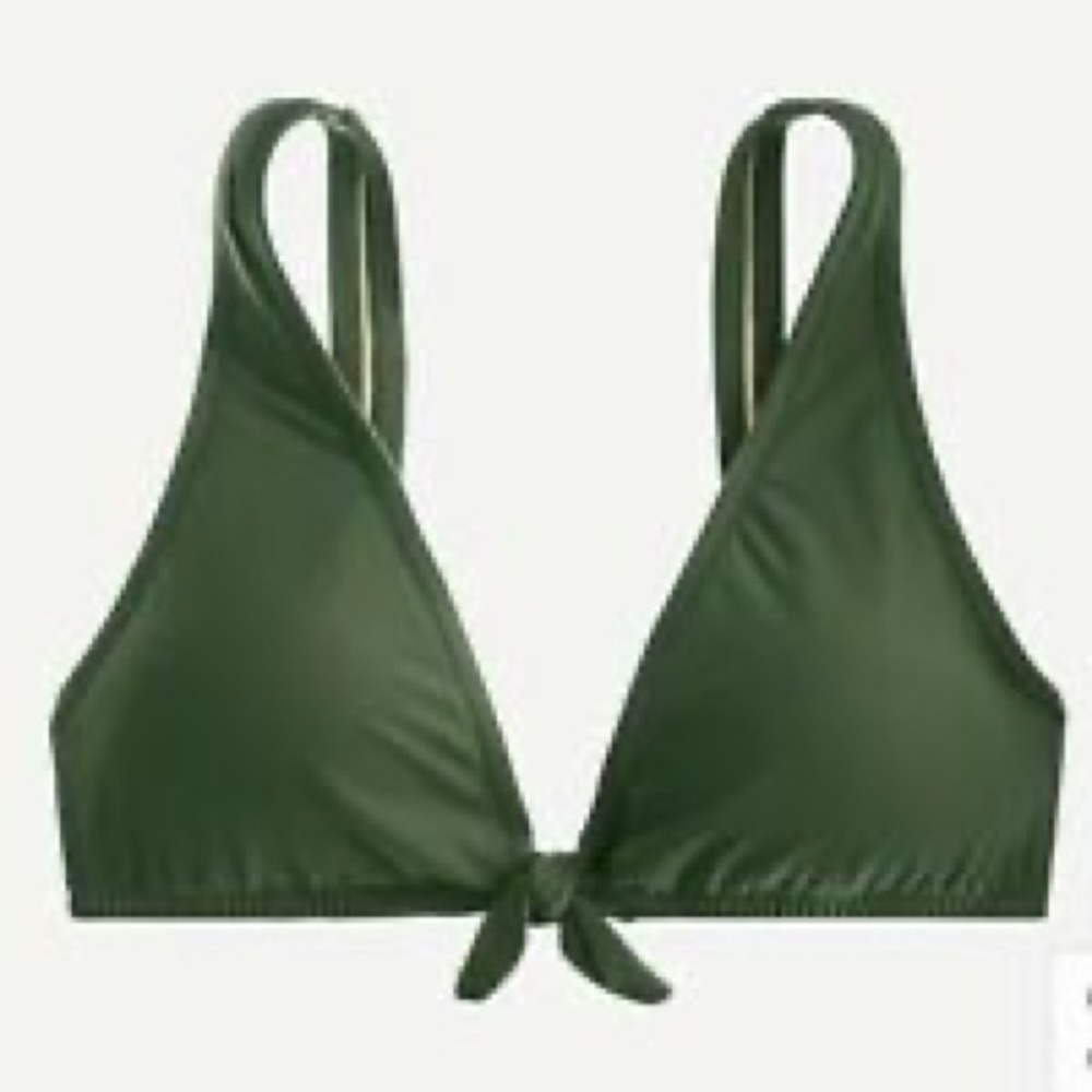 NWT J Crew Tie-front bikini top AK943